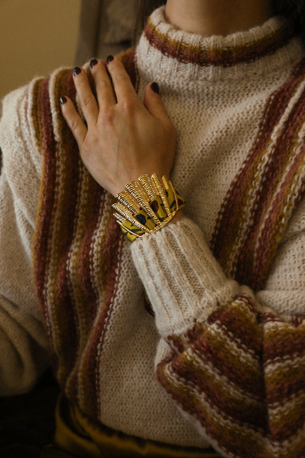 Manchette Coquille et ruban Gypsy Tales, curry