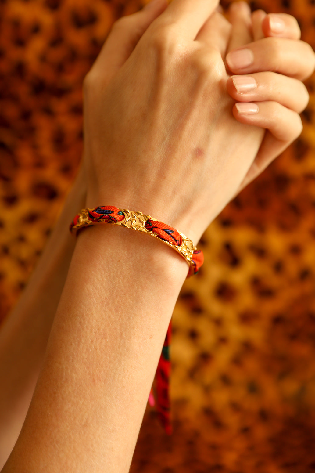 Bracelet Féerie et ruban Gypsy Tales, orange