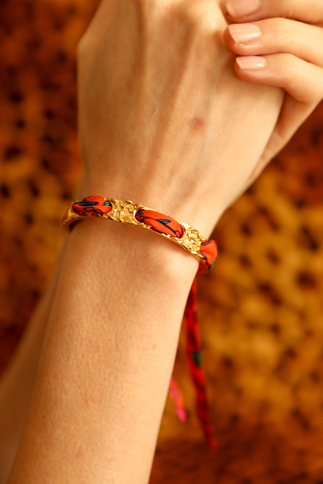 Bracelet Féerie et ruban Gypsy Tales, orange