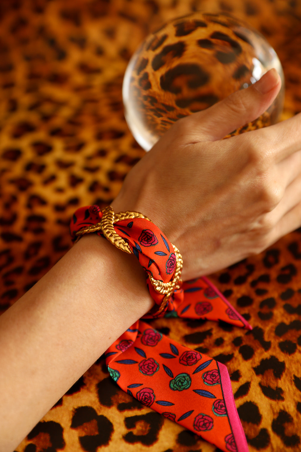 Manchette Tresse et ruban Gypsy Tales, Orange