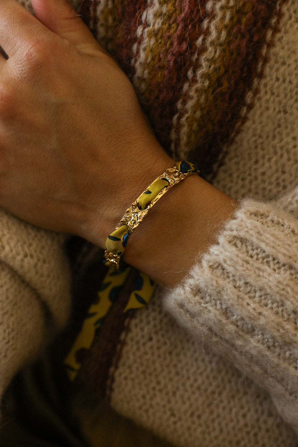 Bracelet Féerie et ruban Gypsy Tales, curry