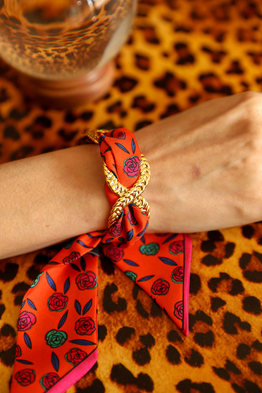 Manchette Tresse et ruban Gypsy Tales, Orange