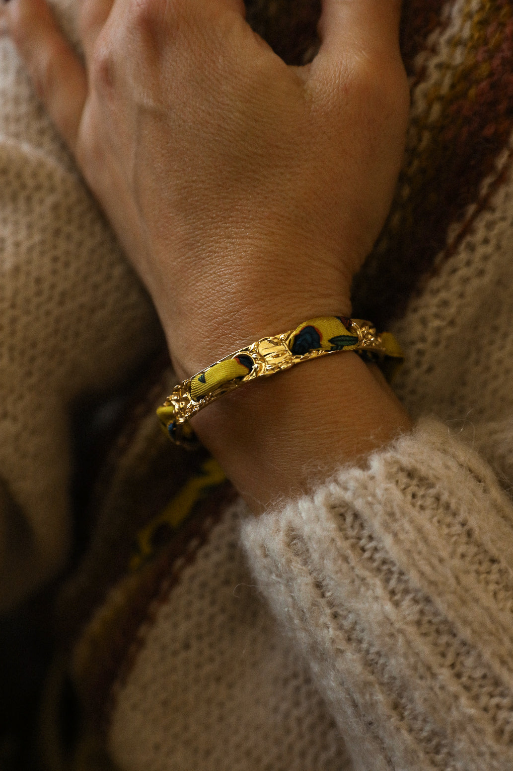 Bracelet Féerie et ruban Gypsy Tales, curry