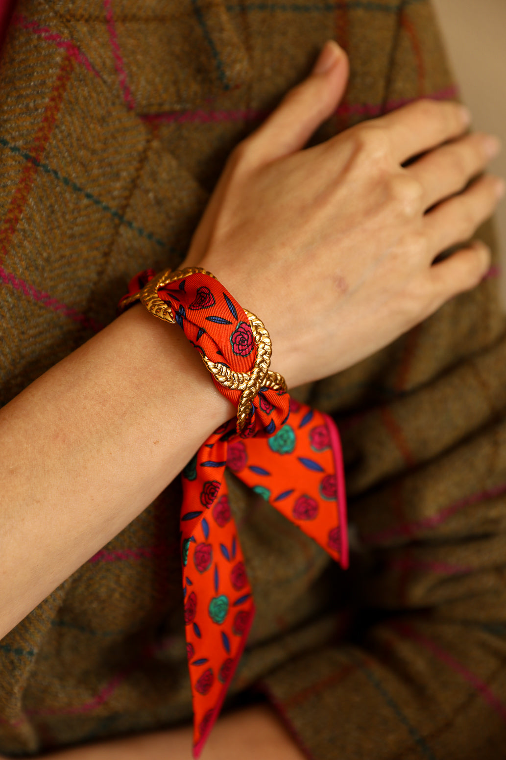 Manchette Tresse et ruban Gypsy Tales, Orange