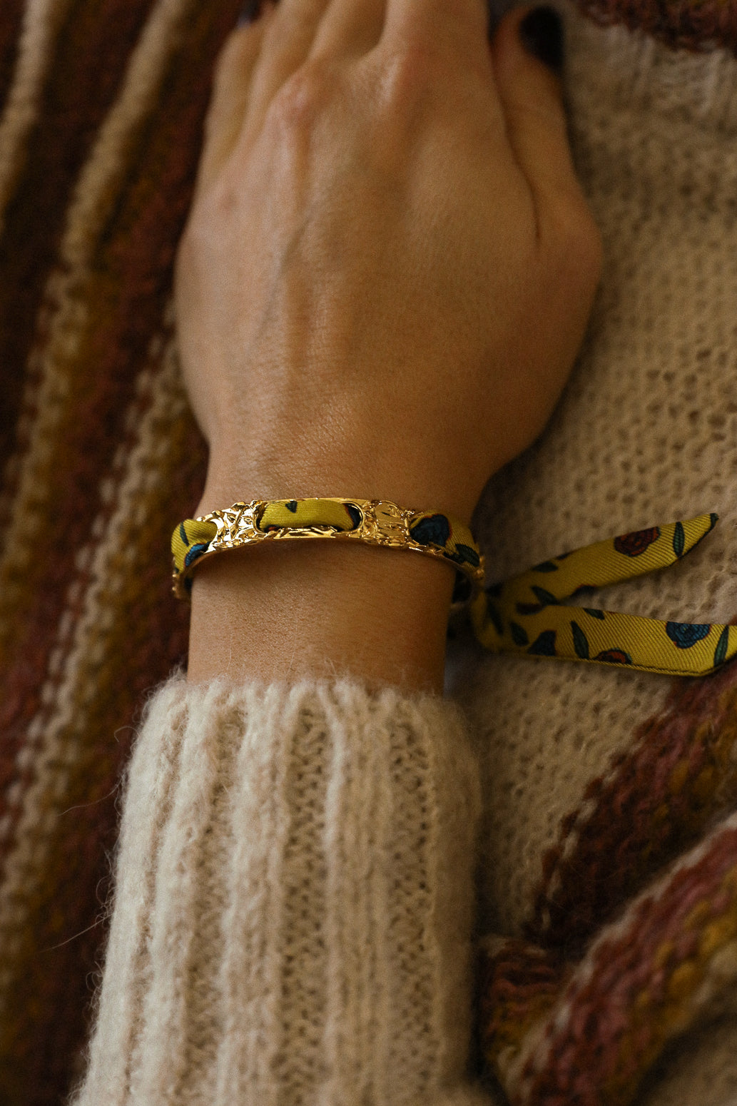 Bracelet Féerie et ruban Gypsy Tales, curry