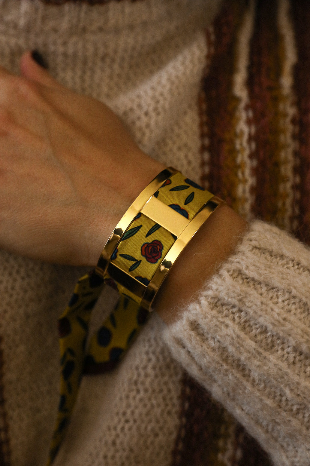 Manchette JMA et ruban Gypsy Tales, curry