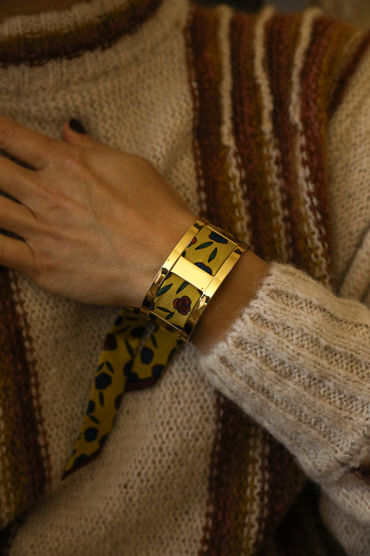 Manchette JMA et ruban Gypsy Tales, curry