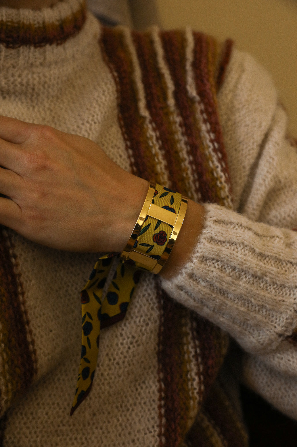 Manchette JMA et ruban Gypsy Tales, curry