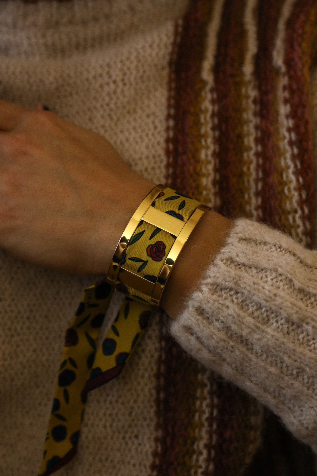 Manchette JMA et ruban Gypsy Tales, curry