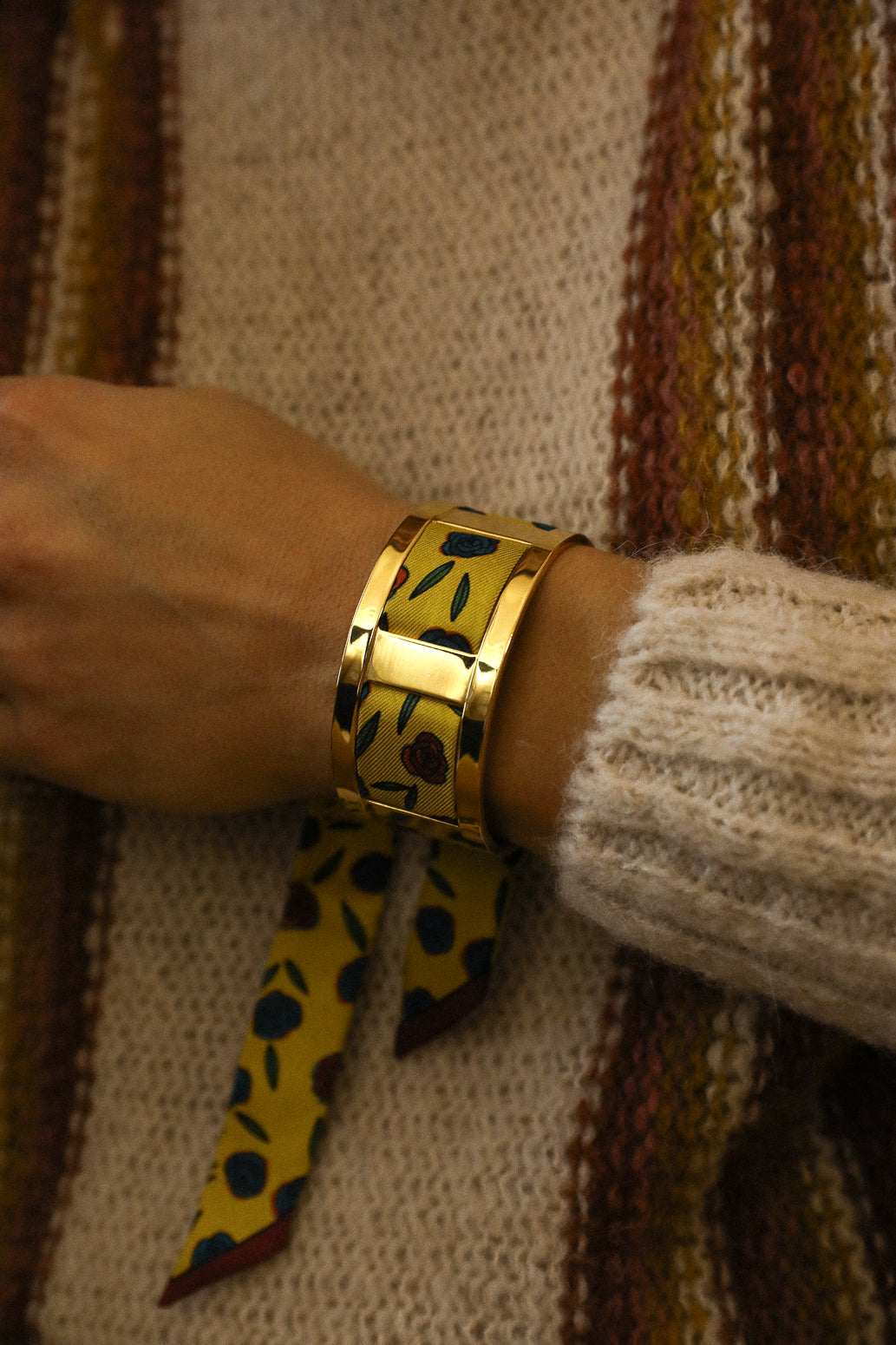 Manchette JMA et ruban Gypsy Tales, curry