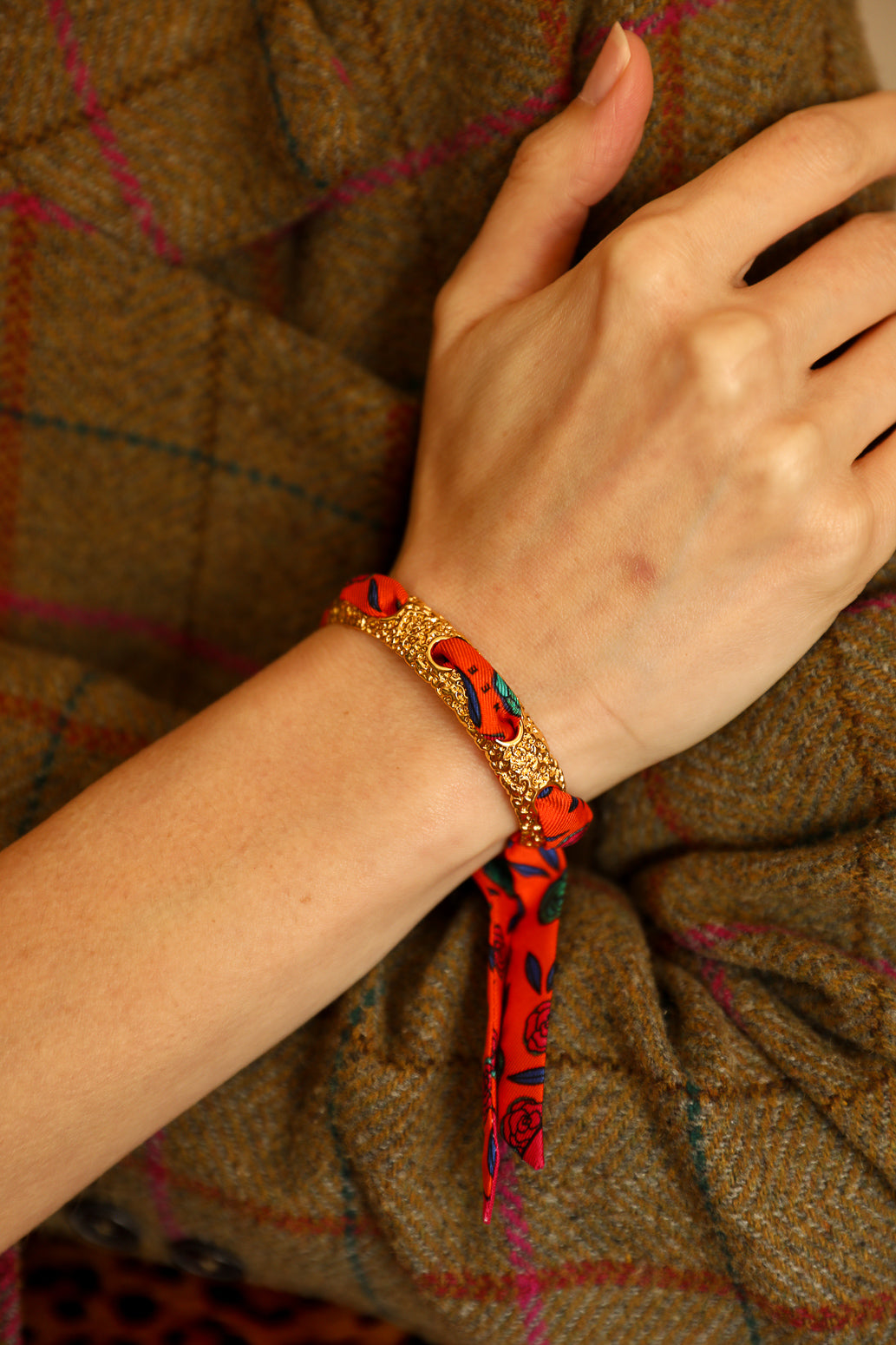 Bracelet Queen et son ruban Gypsy Tales, orange