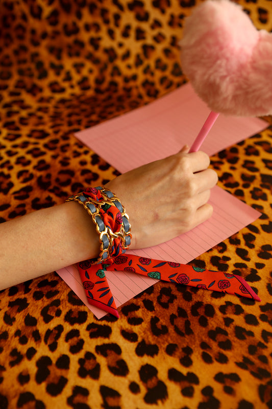 Petite manchette Décembre et ruban Gypsy Tales, orange