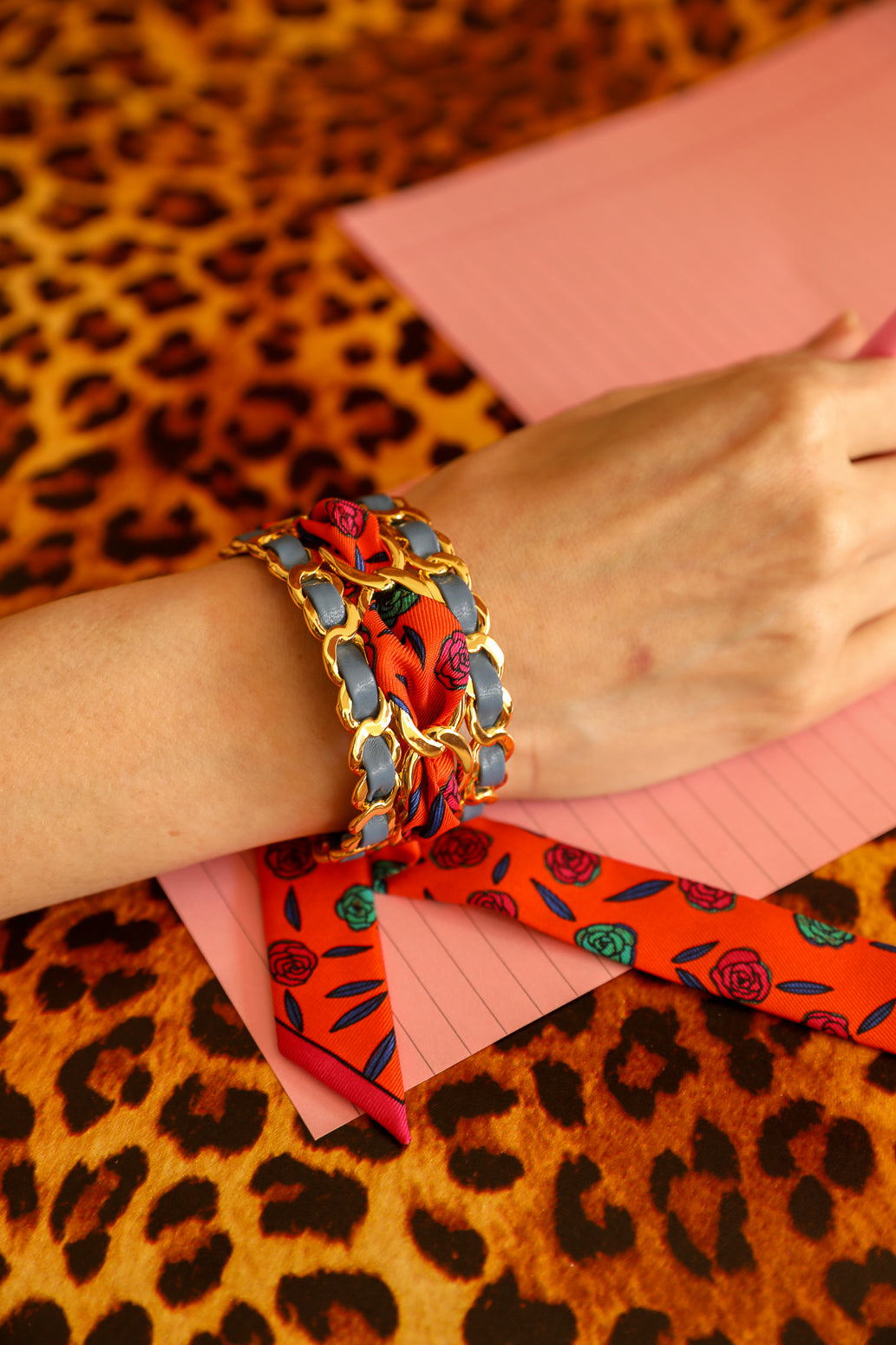 Petite manchette Décembre et ruban Gypsy Tales, orange