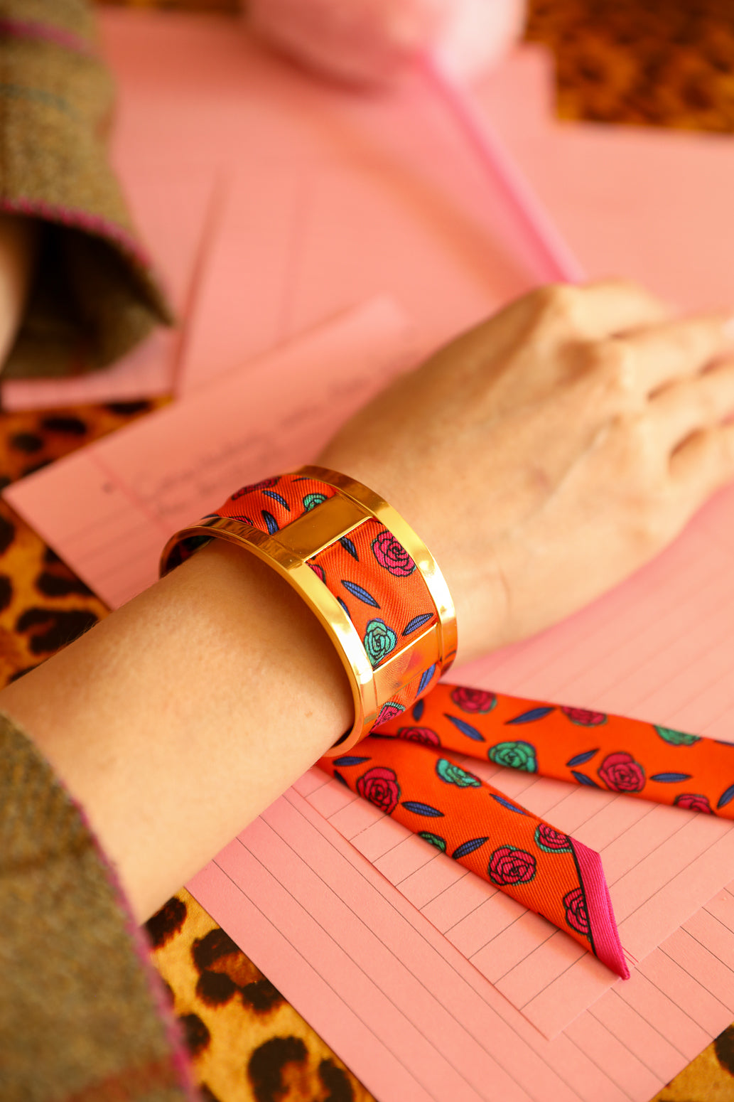 Manchette JMA et ruban Gypsy Tales, orange