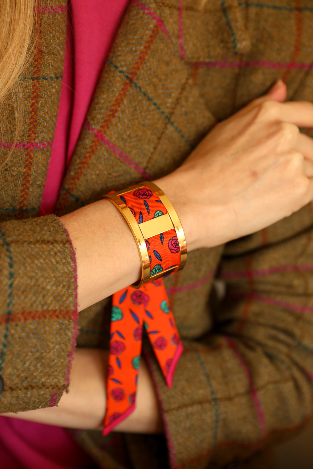 Manchette JMA et ruban Gypsy Tales, orange