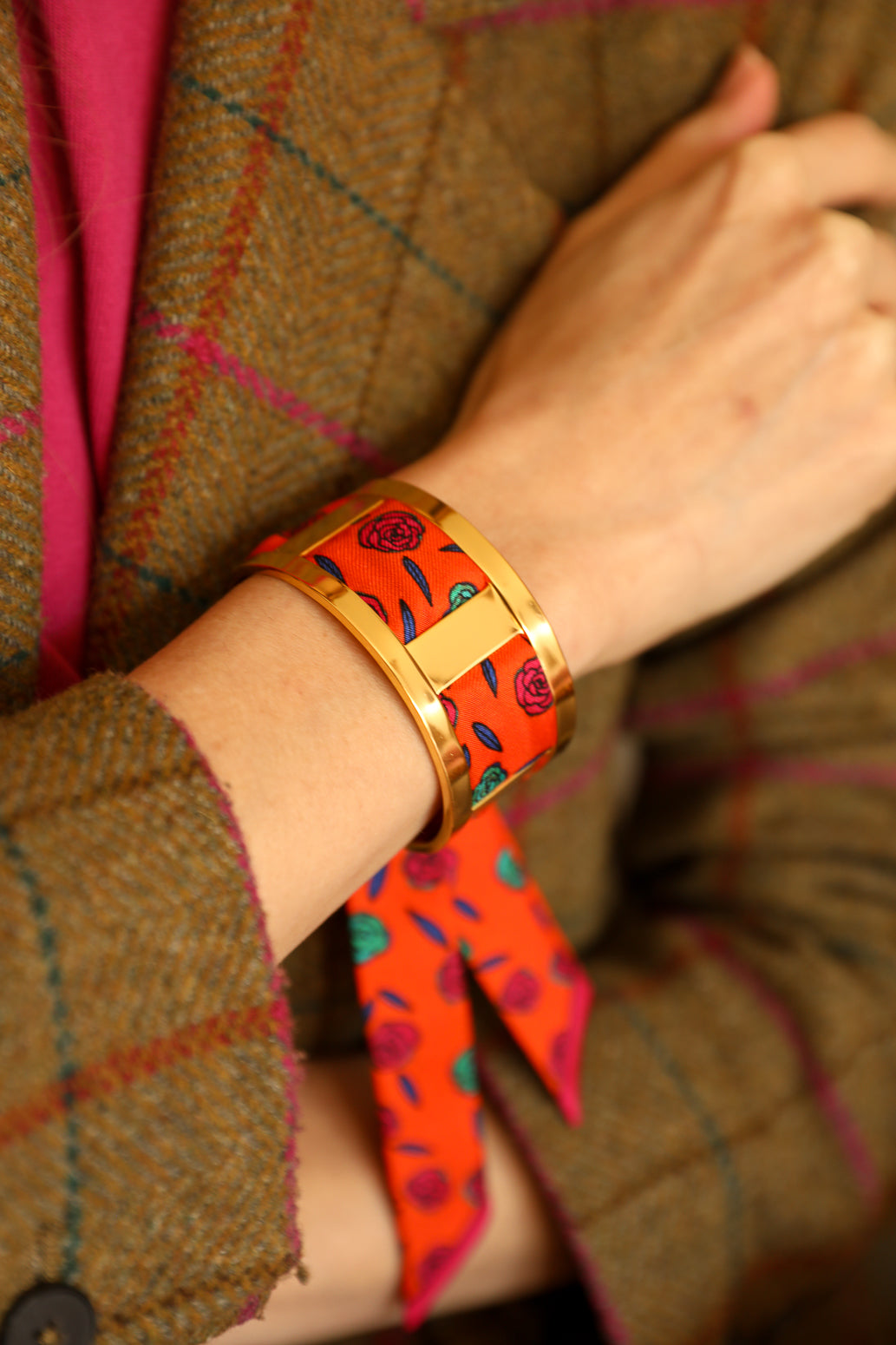 Manchette JMA et ruban Gypsy Tales, orange