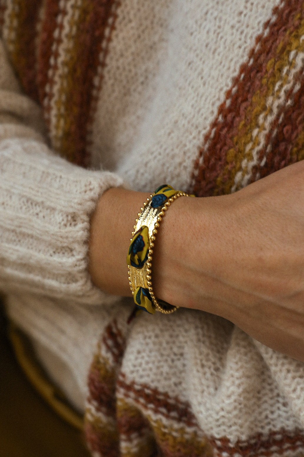 Diva Bracelet and Gypsy Tales Ribbon, Curry