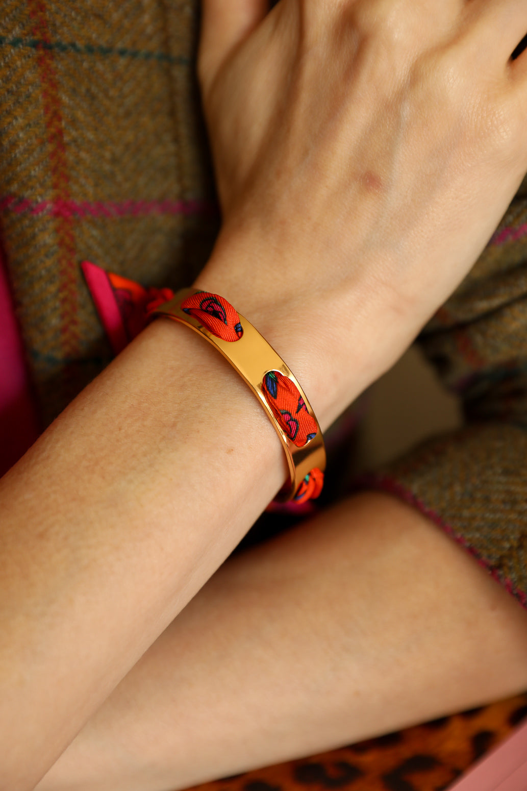 Bracelet Septembre et ruban Gypsy Tales, orange