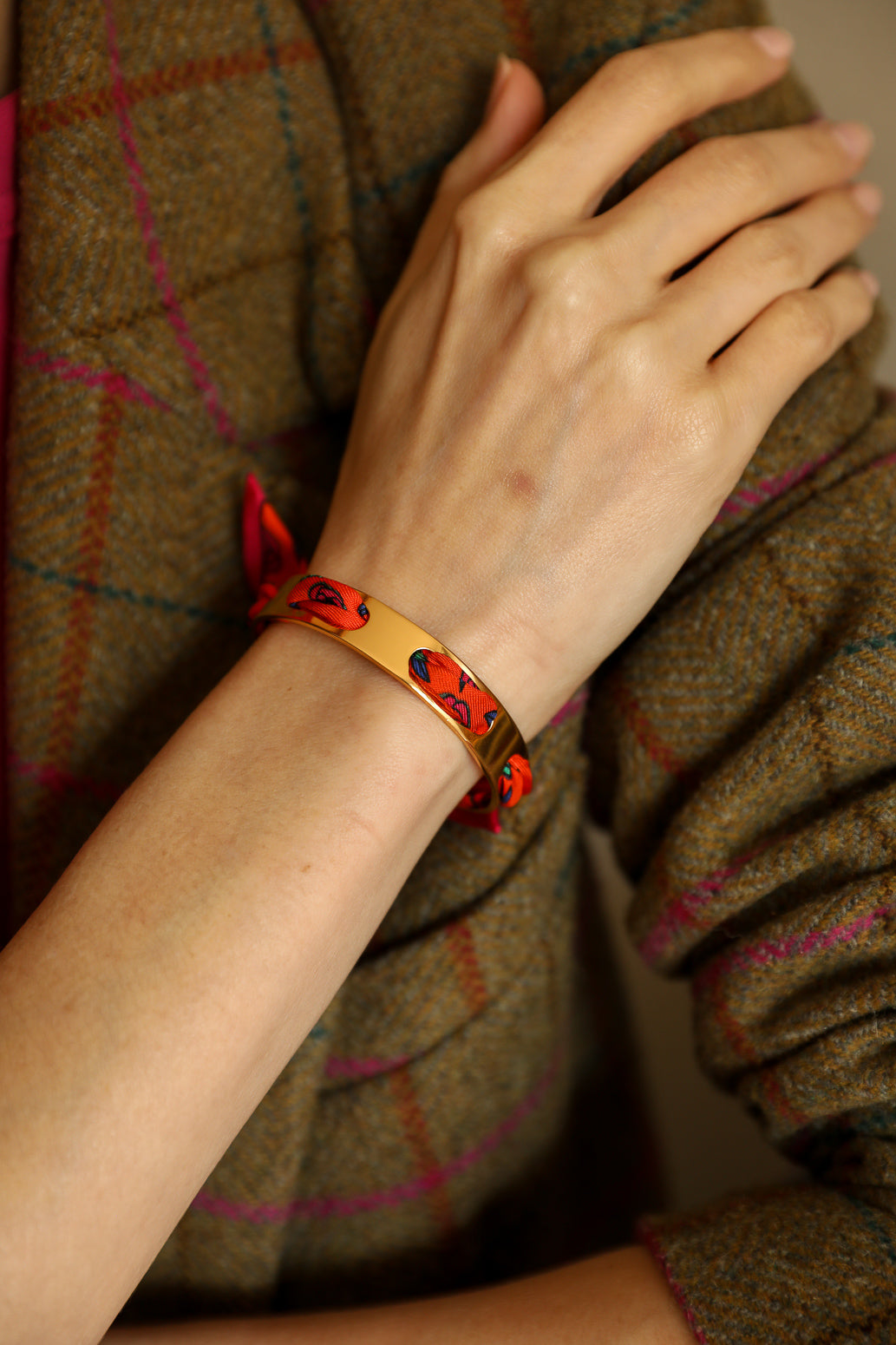 Bracelet Septembre et ruban Gypsy Tales, orange