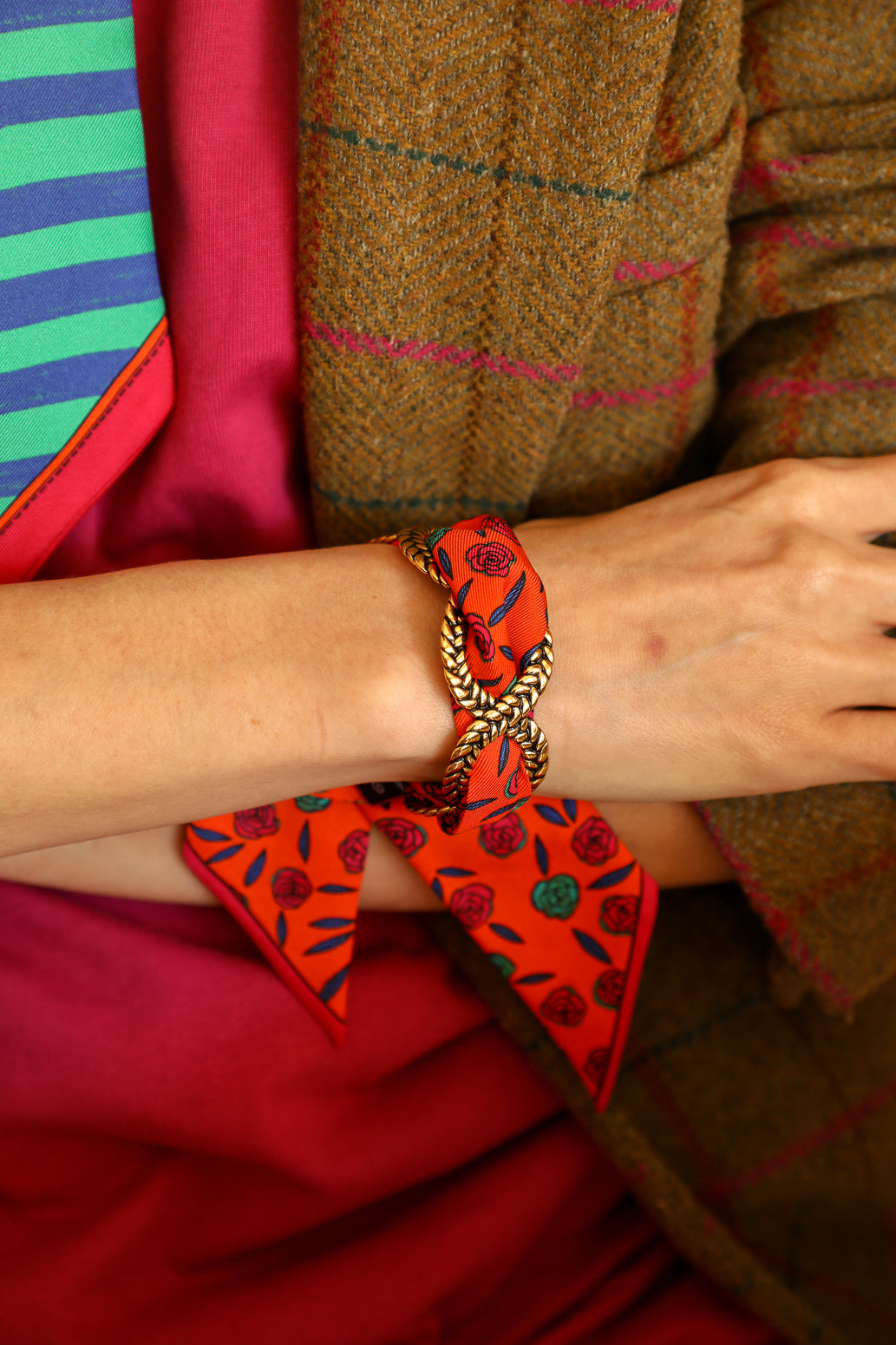 Manchette Tresse et ruban Gypsy Tales, Orange