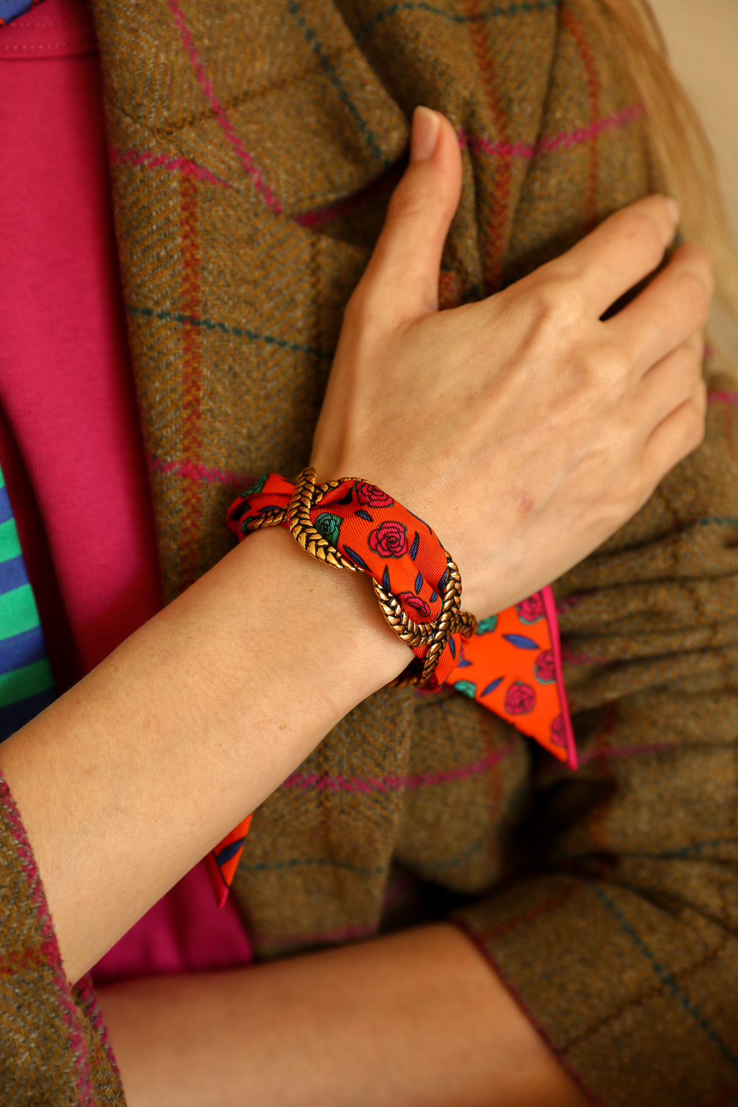 Manchette Tresse et ruban Gypsy Tales, Orange