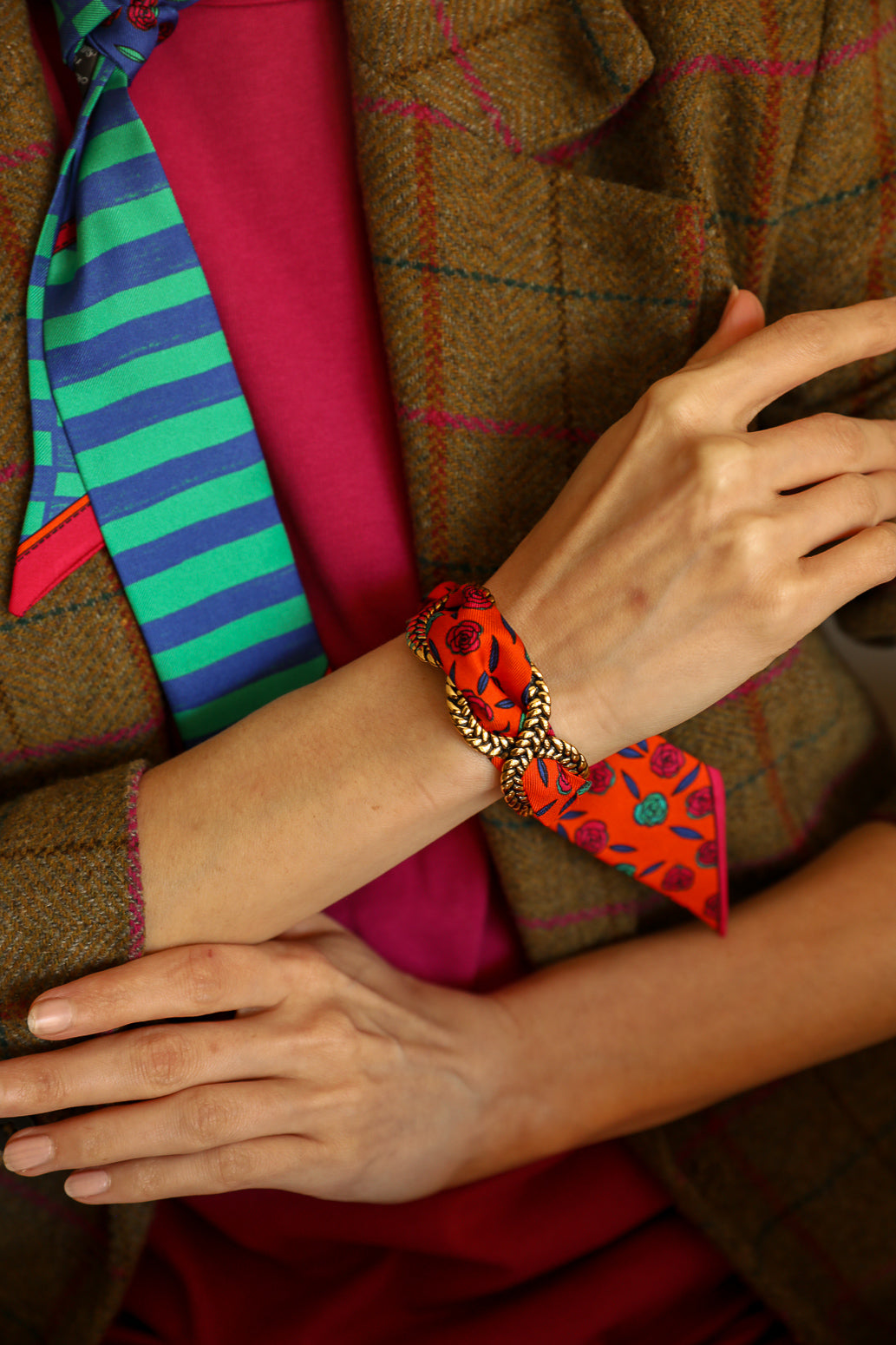 Manchette Tresse et ruban Gypsy Tales, Orange