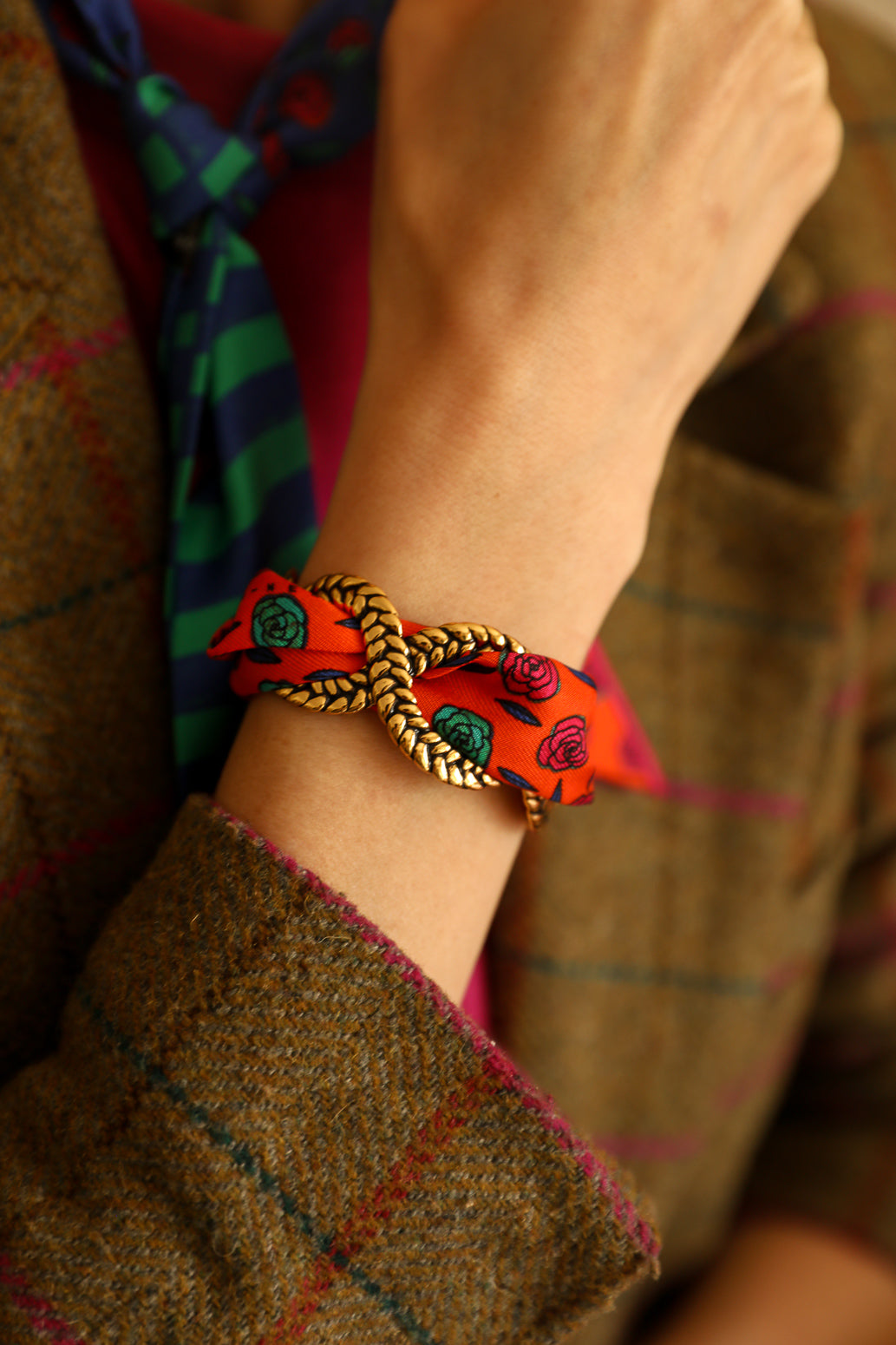 Manchette Tresse et ruban Gypsy Tales, Orange