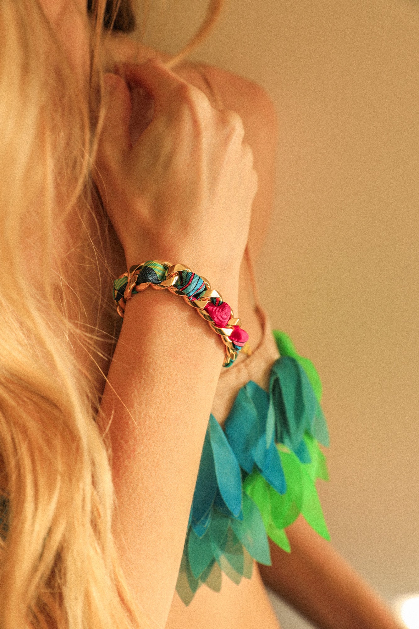 Bracelet Décembre et ruban Perroquet neutre
