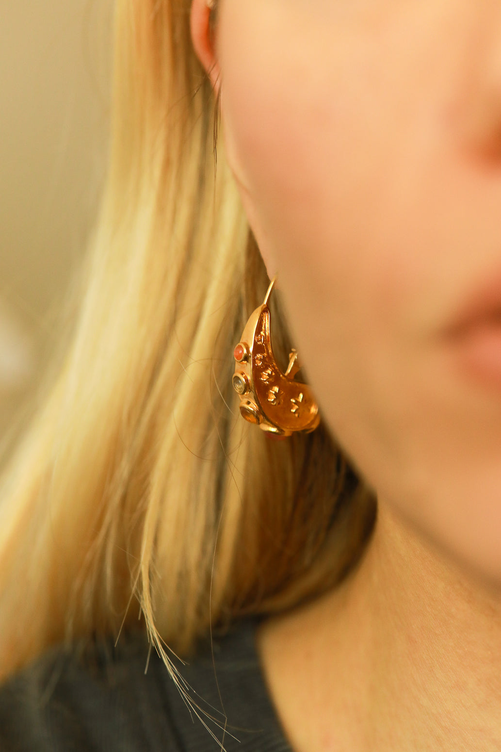 Element Earrings, FIRE