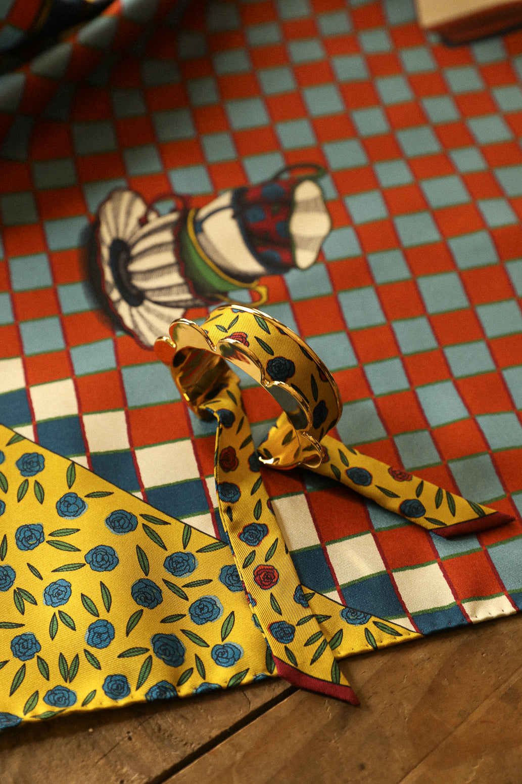 Manchette Fanion et ruban Gypsy Tales, curry