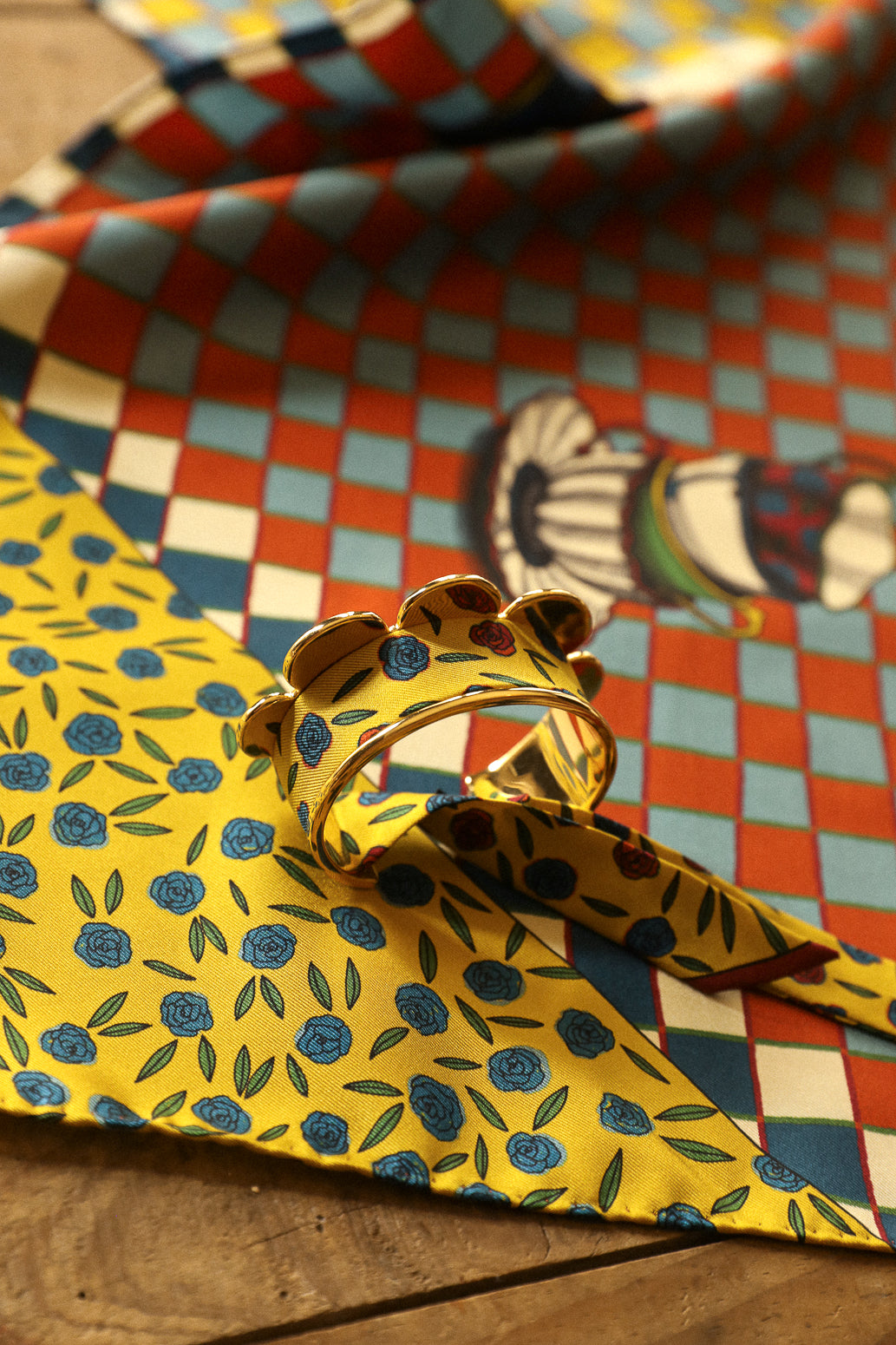 Manchette Fanion et ruban Gypsy Tales, curry