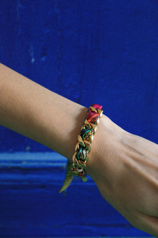 Bracelet Décembre et ruban Perroquet neutre