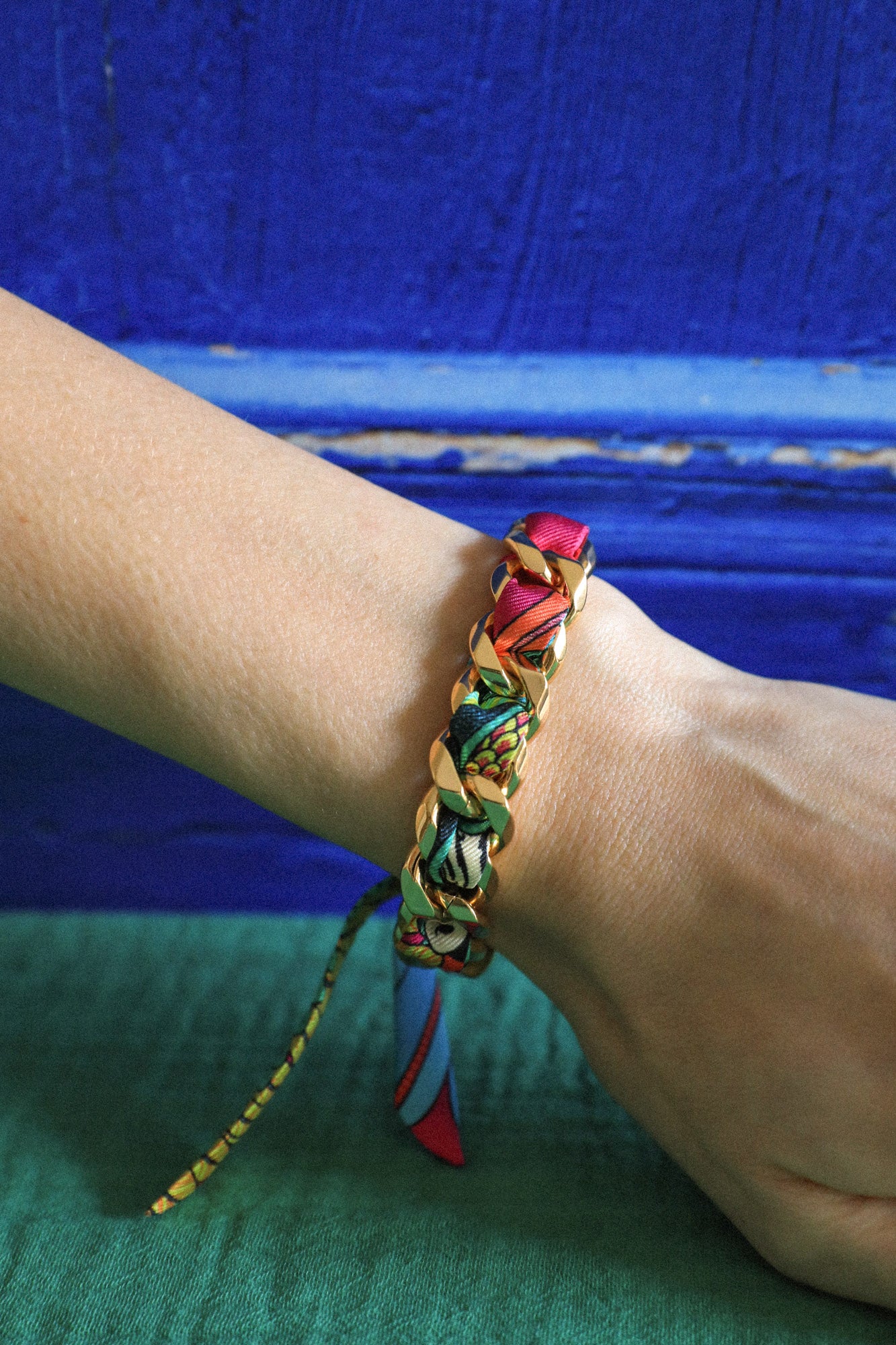 Bracelet Décembre et ruban Perroquet neutre