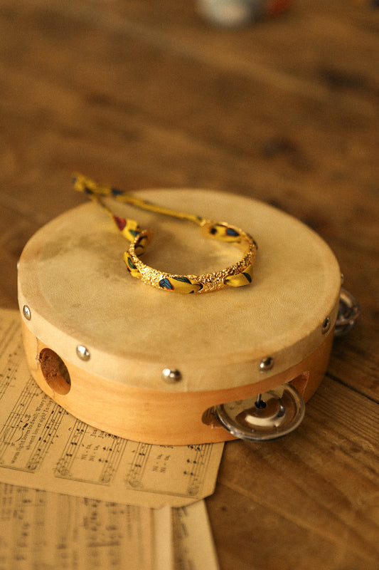 Bracelet Queen et son ruban Gypsy Tales, curry