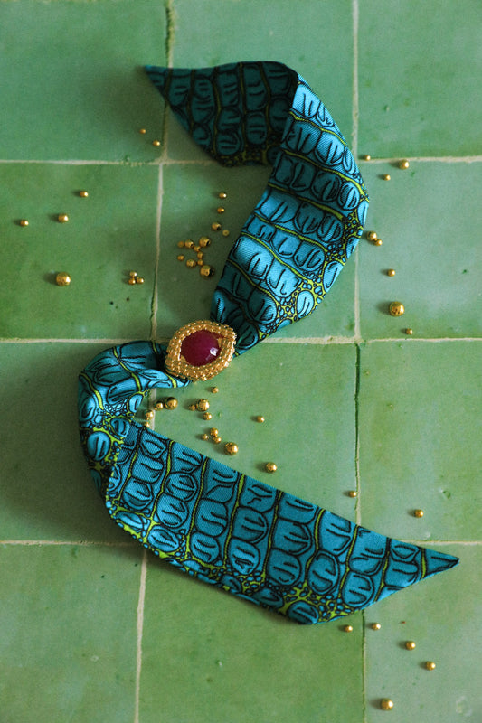 CAYMAN EYE, fuchsia agate - Scarf ornament or pendant