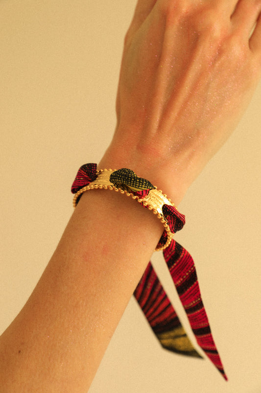 Bracelet Diva et ruban Coquillage coloré