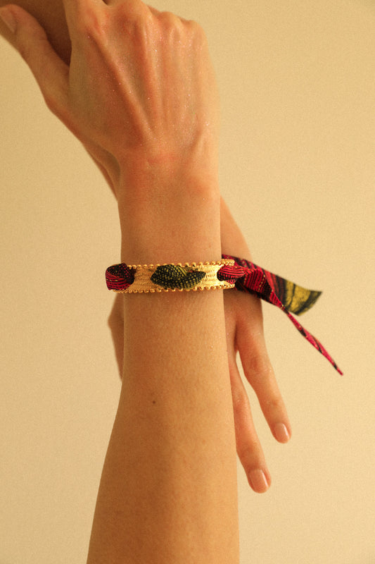 Bracelet Diva et ruban Coquillage coloré