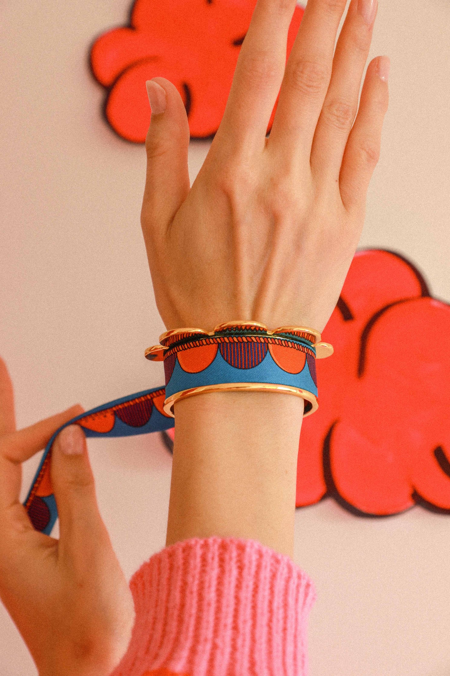 Pennant cuff and Le Cirque des Rêves ribbon, colorful