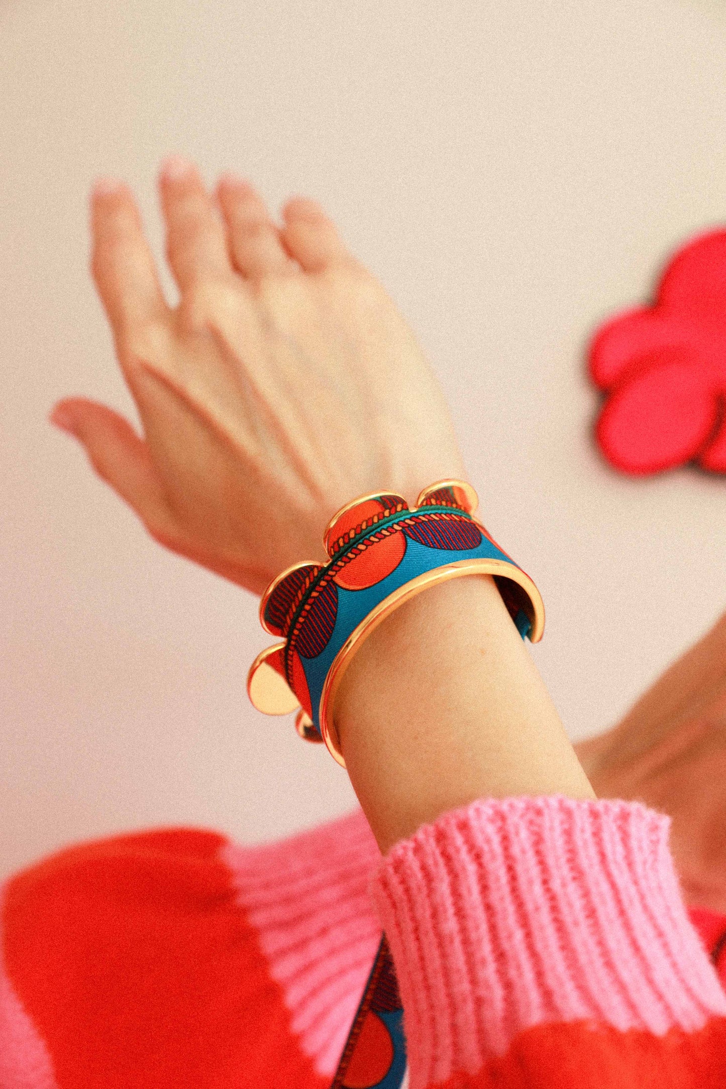Pennant cuff and Le Cirque des Rêves ribbon, colorful