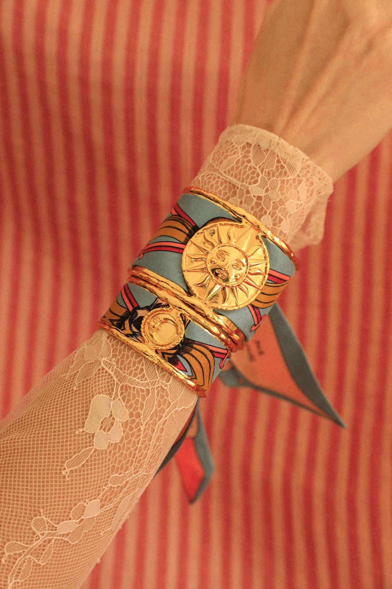 Manchette Soleil et ruban Pirate coloré