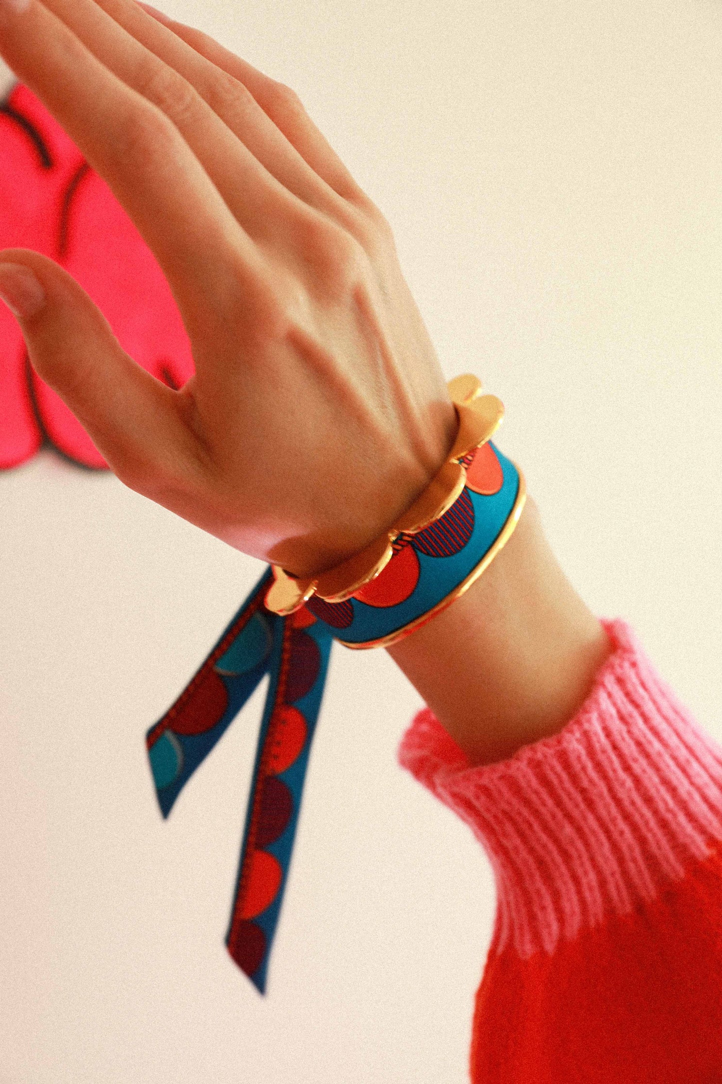 Pennant cuff and Le Cirque des Rêves ribbon, colorful