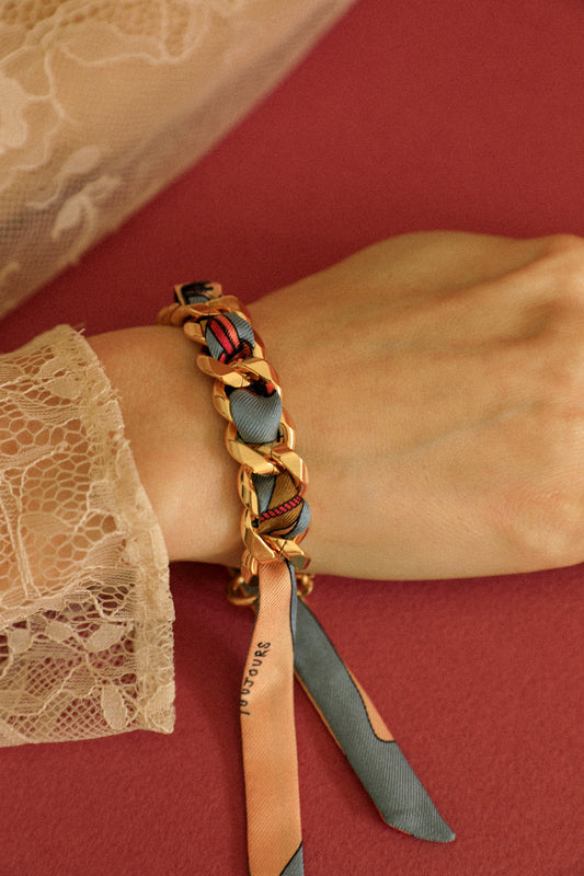 Bracelet Décembre et ruban Pirate coloré