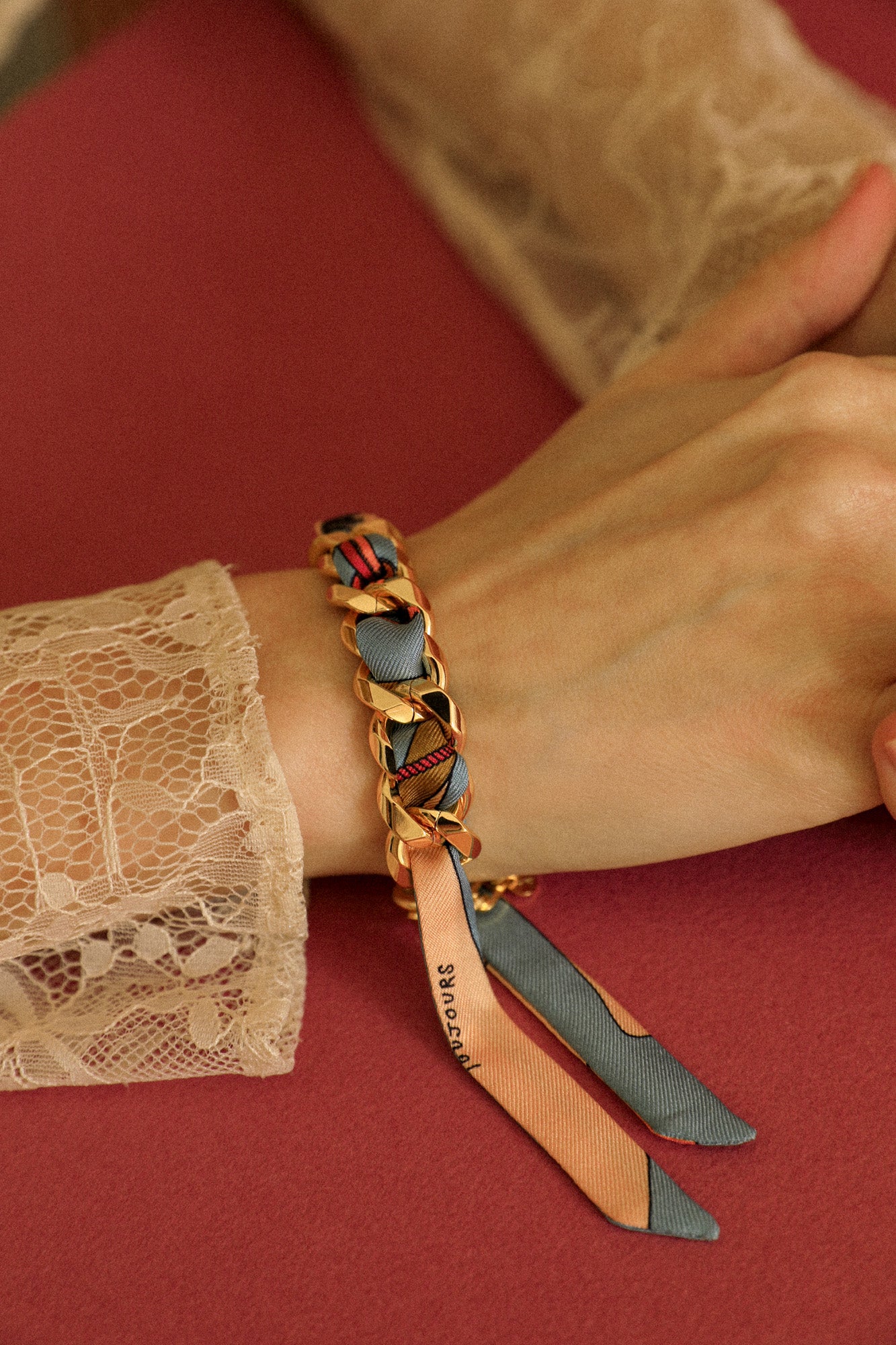 Bracelet Décembre et ruban Pirate coloré