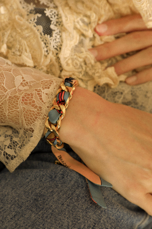Bracelet Décembre et ruban Pirate coloré
