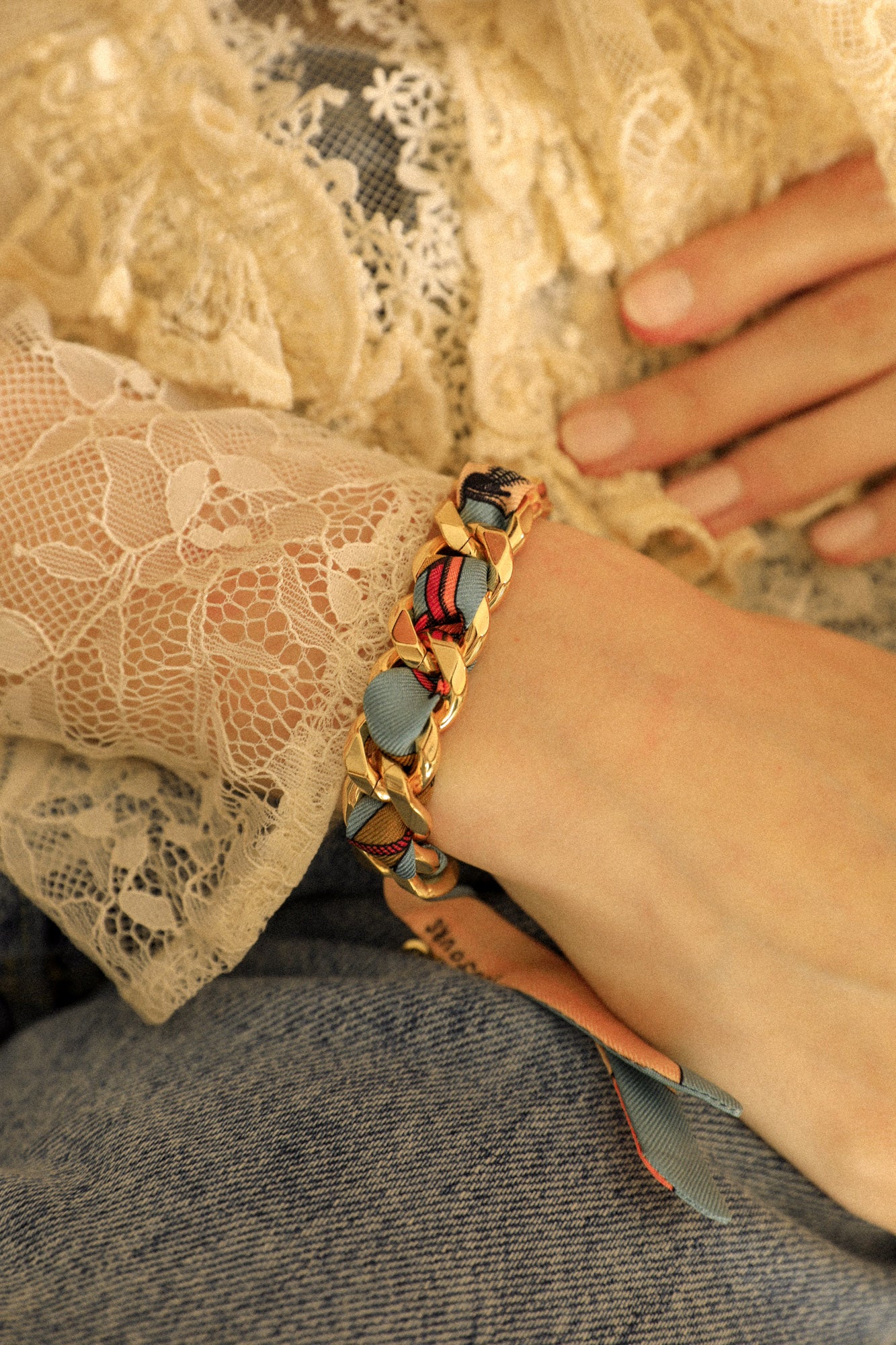Bracelet Décembre et ruban Pirate coloré