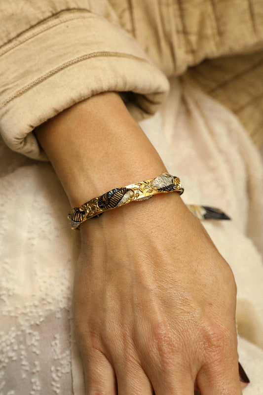 Bohemian Deer Fairy and Ribbon Bracelet, Black