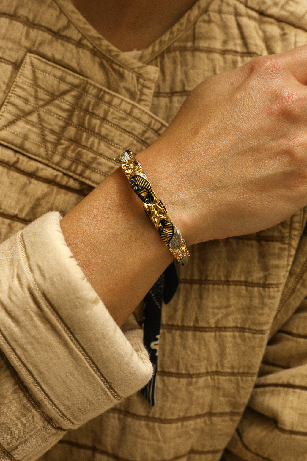 Bohemian Deer Fairy and Ribbon Bracelet, Black