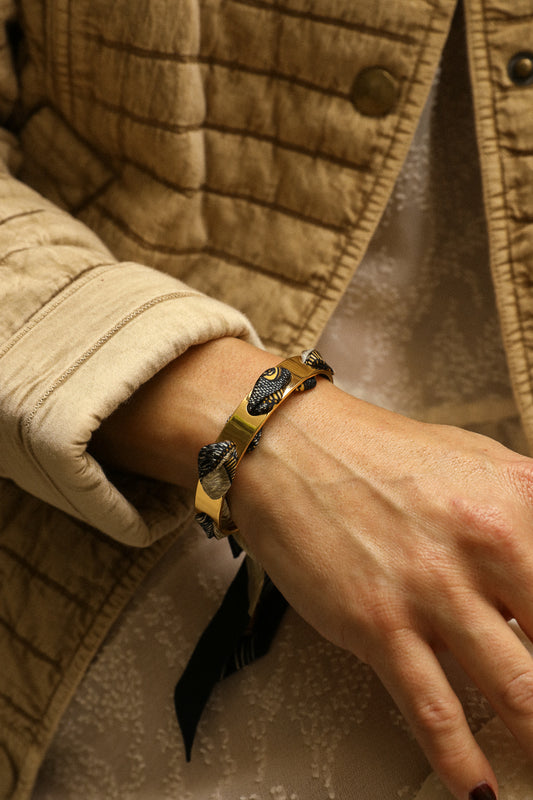 September Bracelet and Bohemian Deer Ribbon, Black