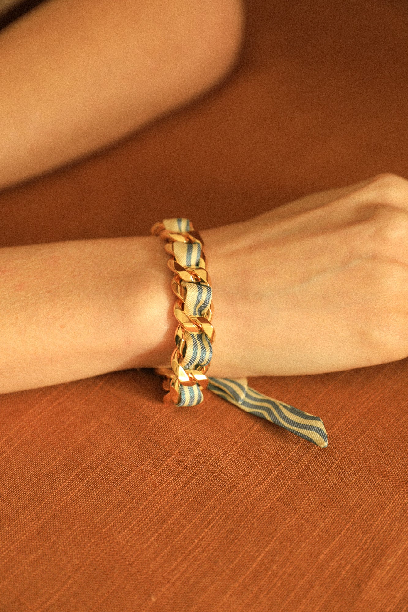 Bracelet Décembre et ruban Marinière neutre