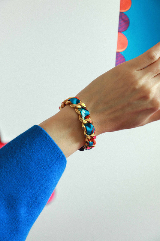 Bracelet Décembre et ruban Le Cirque des Rêves, coloré